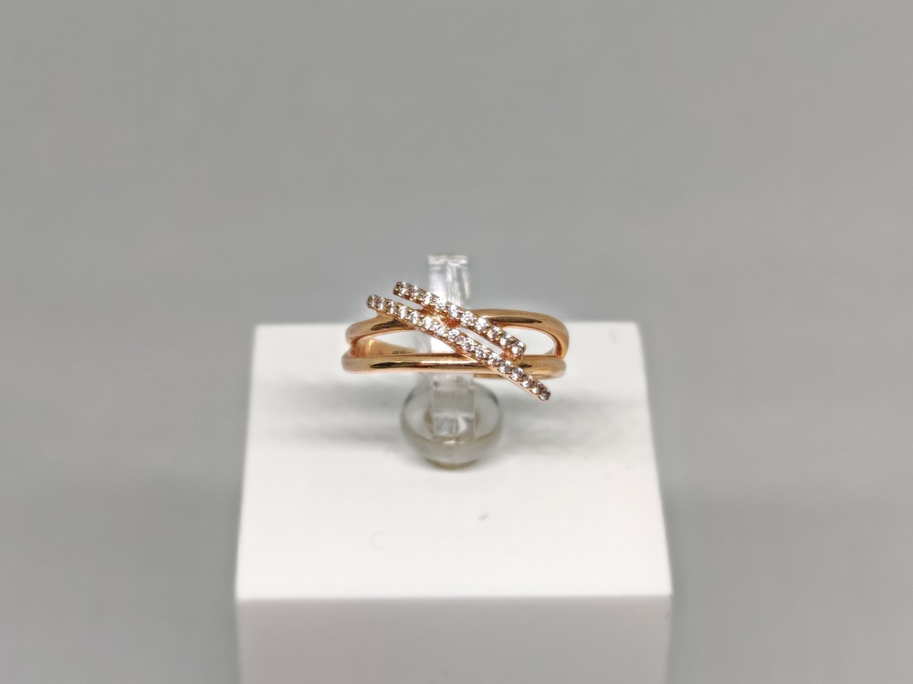 КОЛЬЦО С КАМНЯМИ (Au 585)