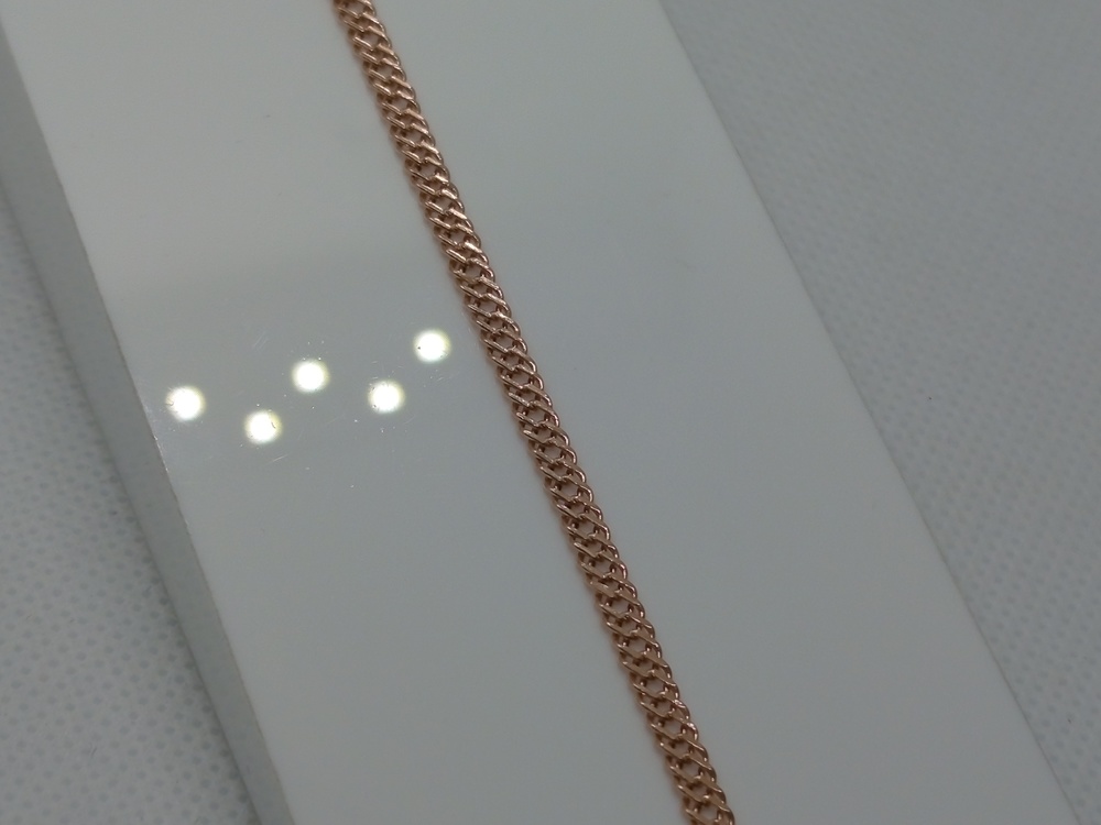 БРАСЛЕТ ПУСТОТЕЛЫЙ Ромб двойной Au 585