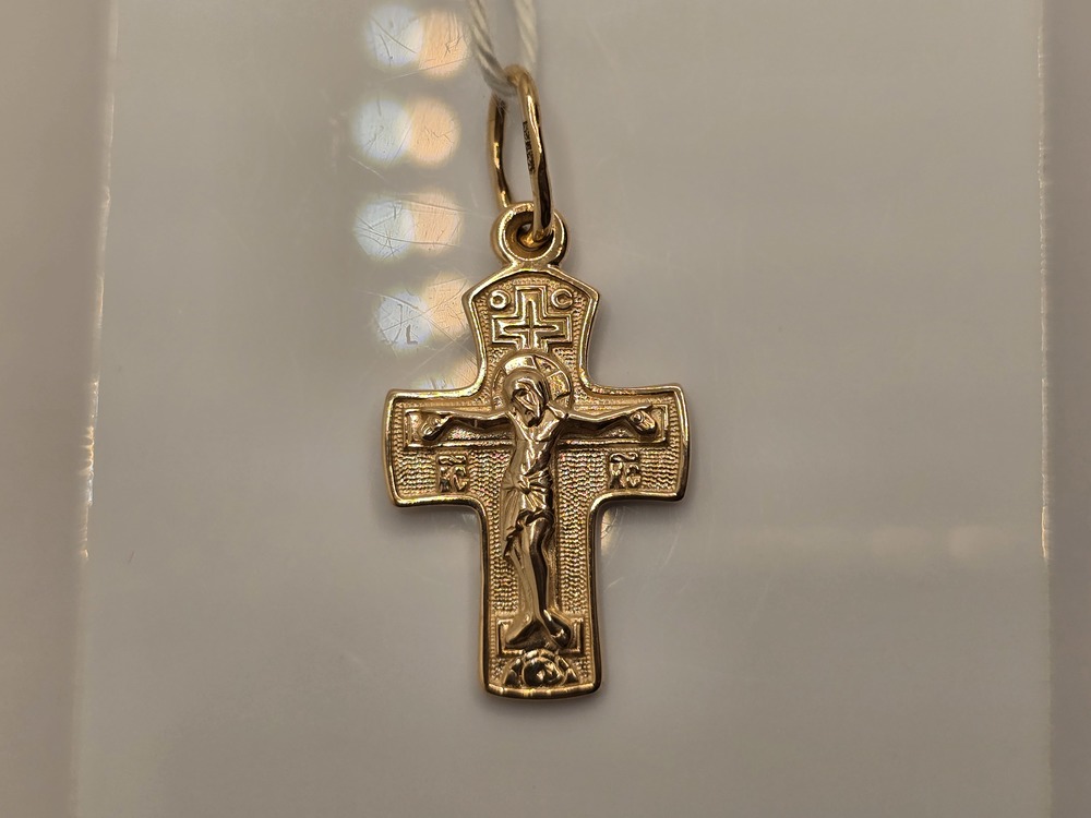 ПОДКБК585 ПОДВЕСКА КРЕСТ БЕЗ КАМНЯ (Au 585)
