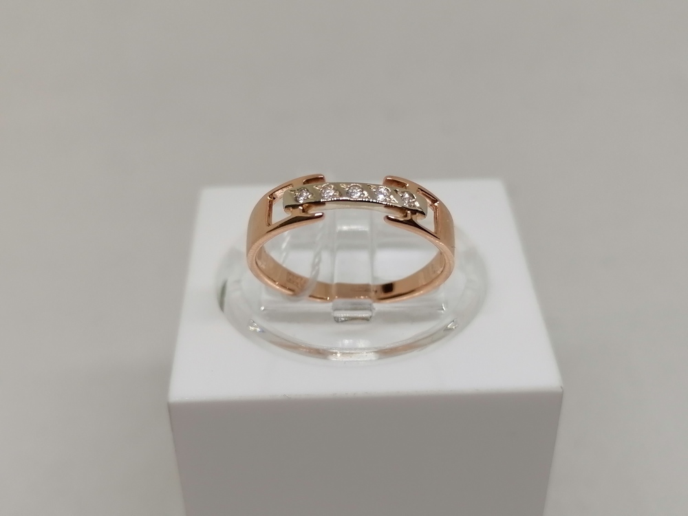 КОЛЬЦО С КАМНЯМИ (Au 585)