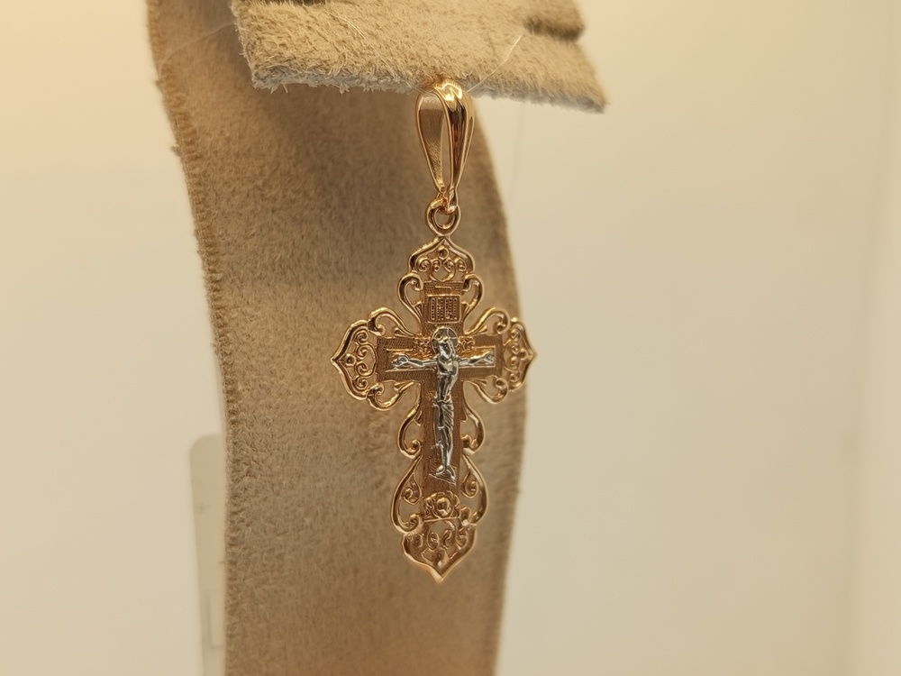 ПОДВЕСКА КРЕСТ без камня (Au 585)