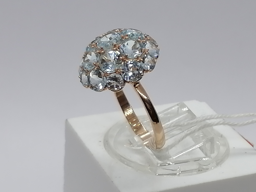 КОЛЬЦО С КАМНЯМИ (Au 585)