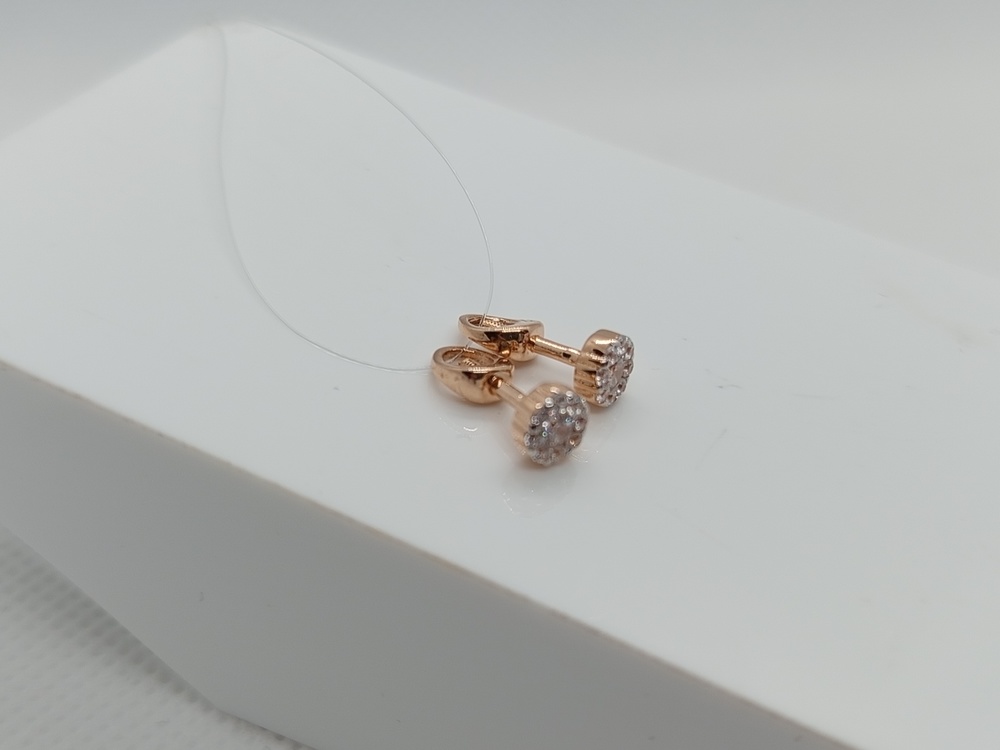 СЕРЬГИ ПУСЕТЫ с камнями (Au 585)