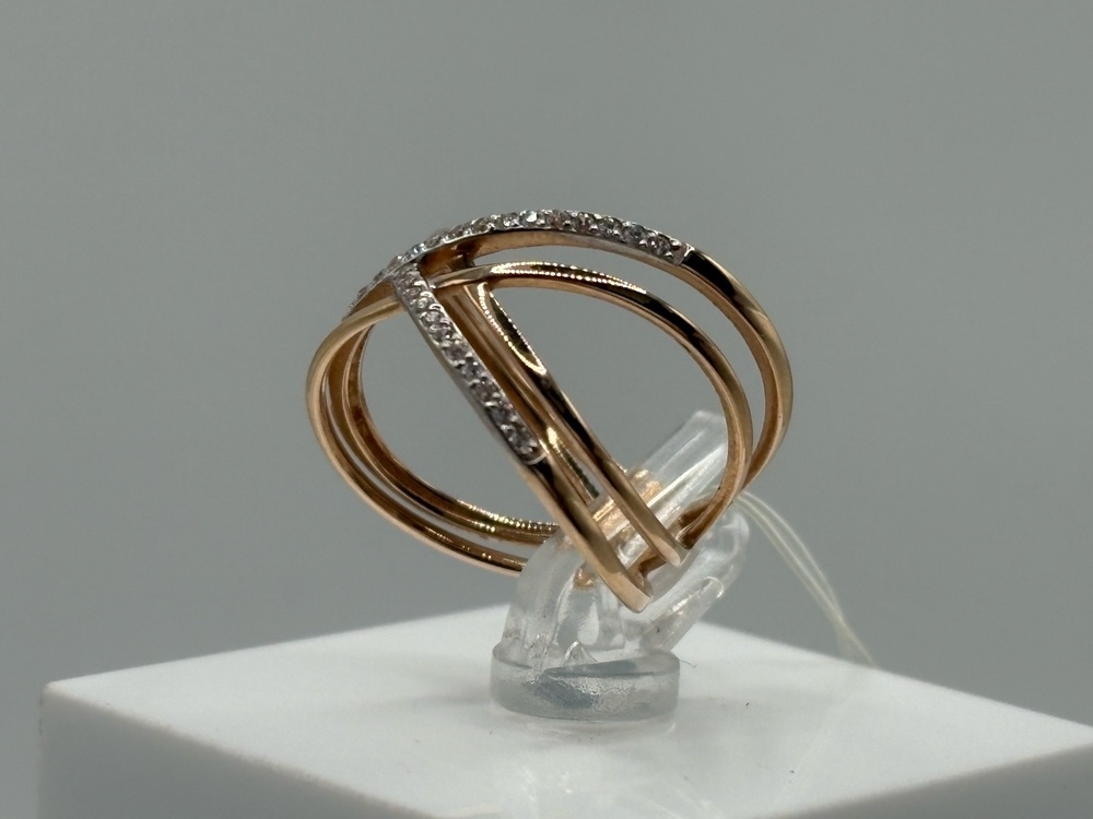 КОЛЬЦО С КАМНЯМИ (Au 585)