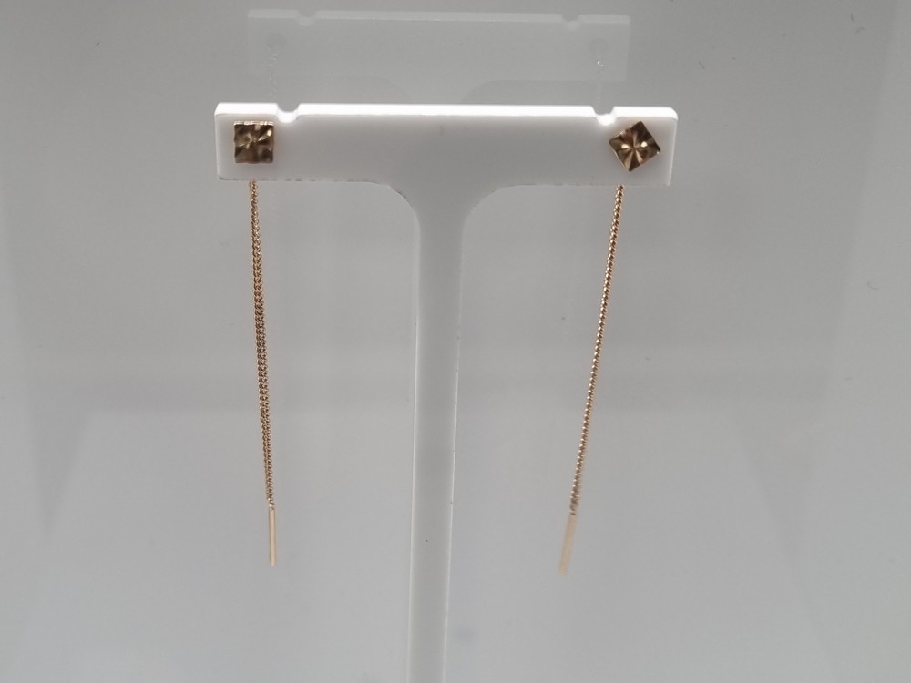 СБКМ585 СЕРЬГИ БЕЗ КАМНЯ (Au 585)