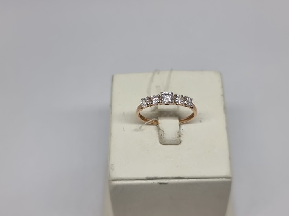 КОЛЬЦО С КАМНЯМИ (Au 585)