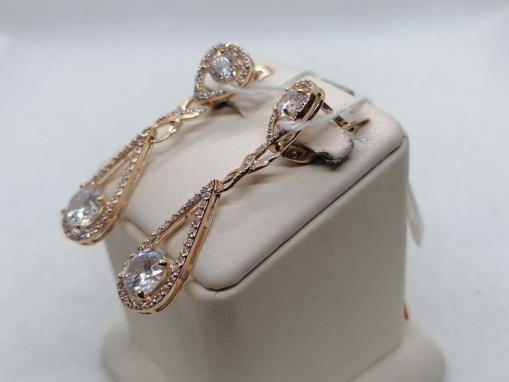 СЕРЬГИ С КАМНЯМИ (Au 585)