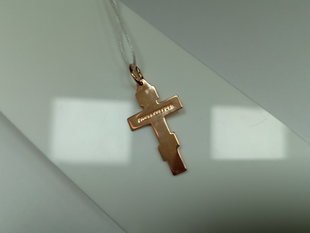 ПОДКБК585 ПОДВЕСКА КРЕСТ БЕЗ КАМНЯ (Au 585)