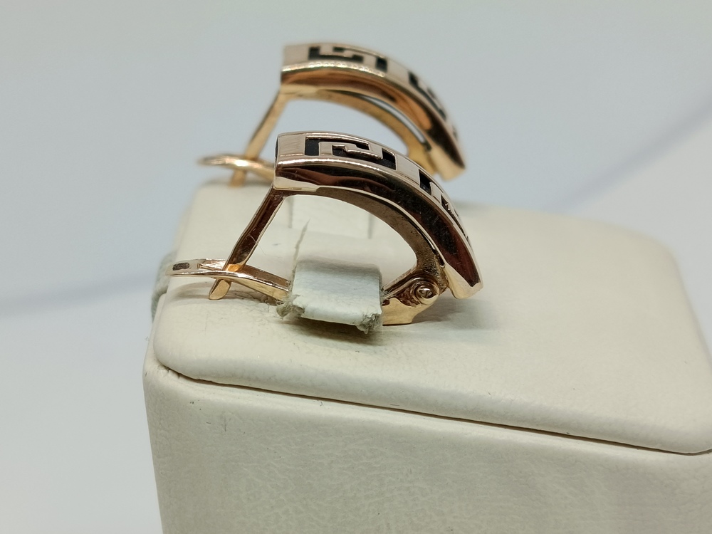 02231К СЕРЬГИ КАУЧУК (Au 585)