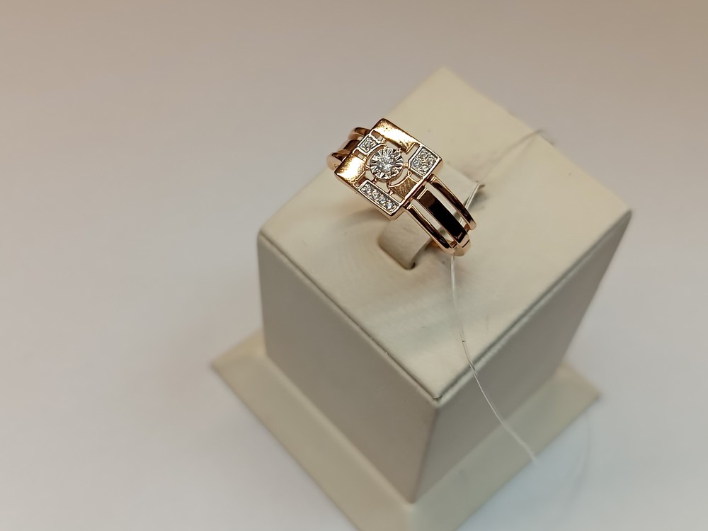 КОЛЬЦО С КАМНЯМИ (Au 585)