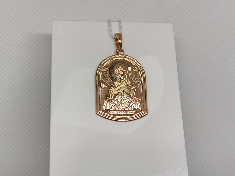 ПОДККИ585 ПОДВЕСКА КРЕСТ С КАМНЯМИ (Au 585)