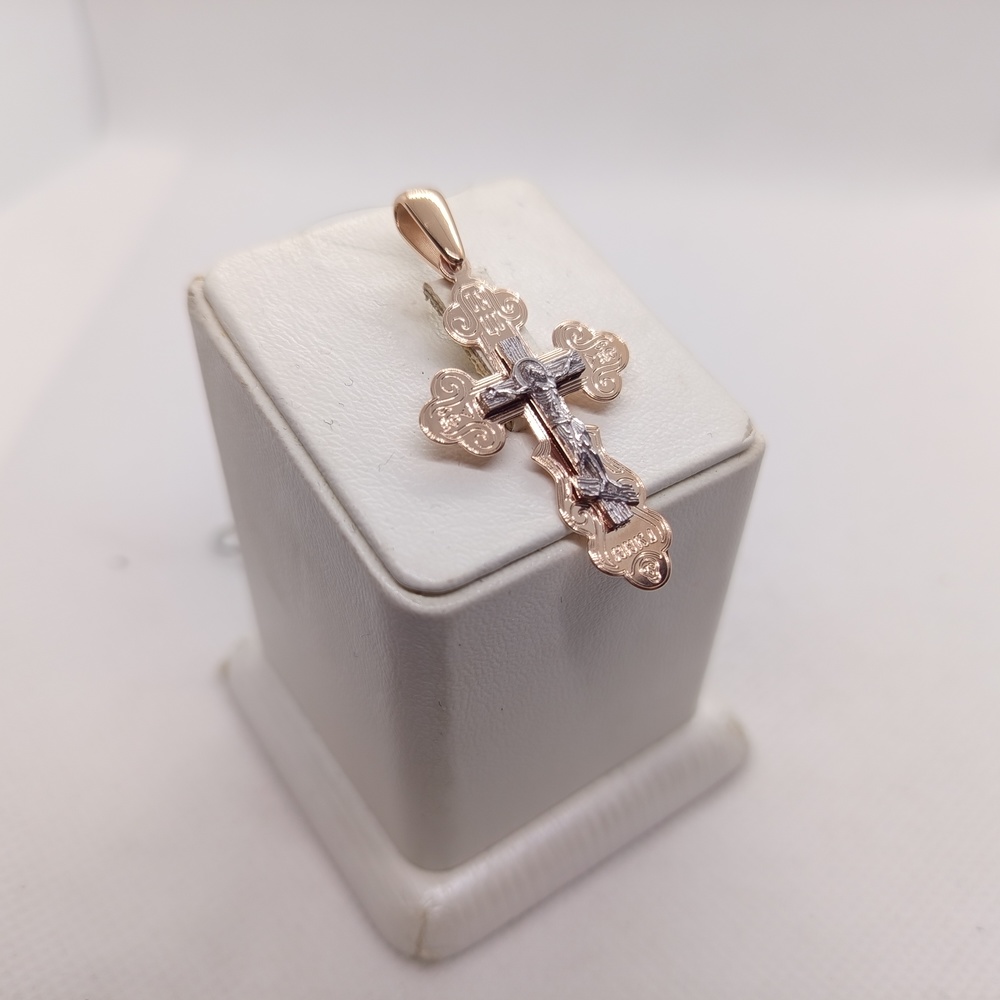 ПОДВЕСКА КРЕСТ без камня (Au 585)