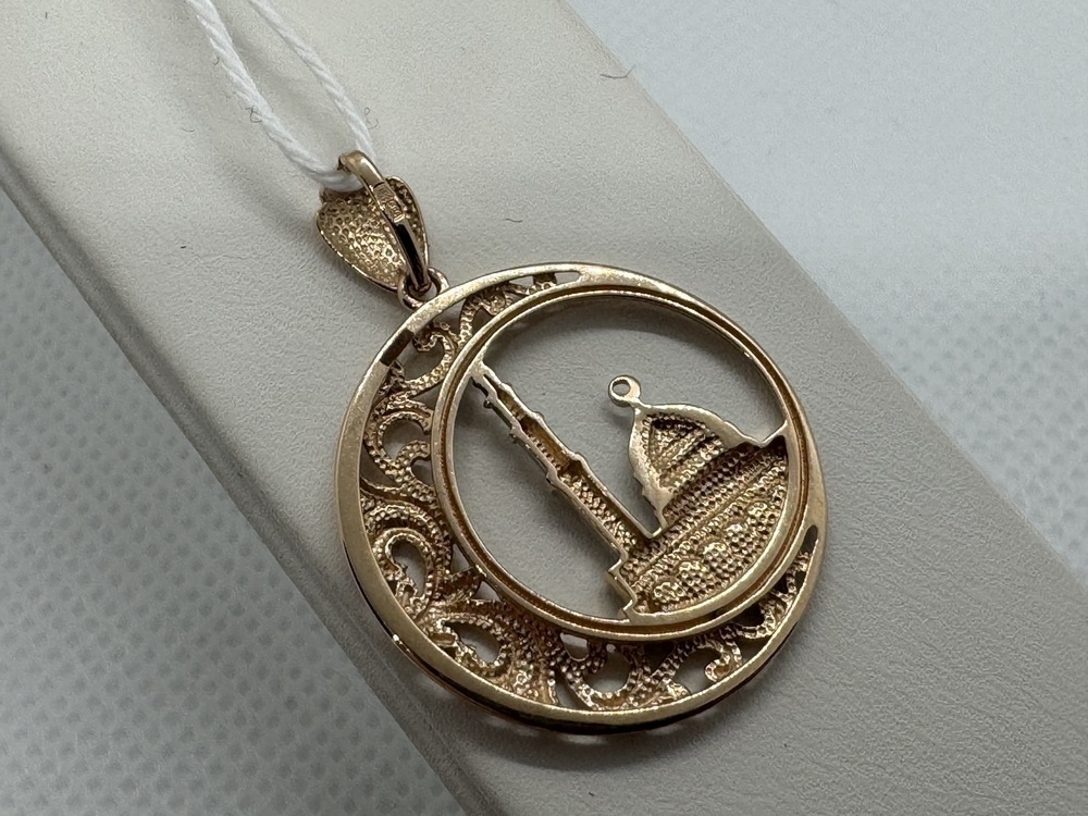 ПОДМБК585 ПОДВЕСКА МЕЧЕТЬ БЕЗ КАМНЯ (Au 585)