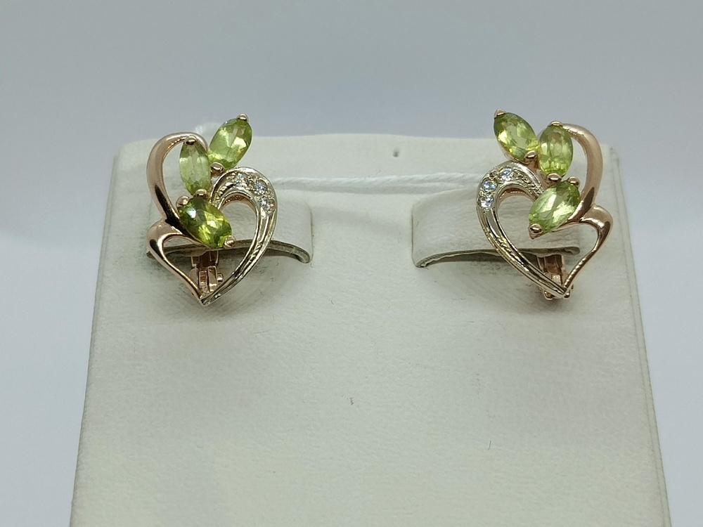 СКМИ585 СЕРЬГИ С КАМНЯМИ (Au 585)