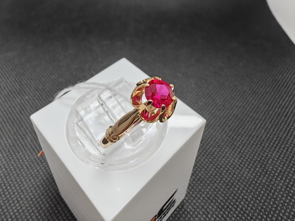 КОЛКМ583 КОЛЬЦО С КАМНЕМ (Au 583)