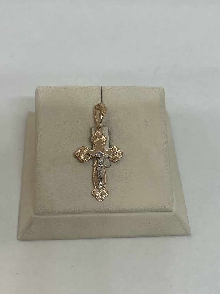 ПОДВЕСКА КРЕСТ без камня (Au 585)