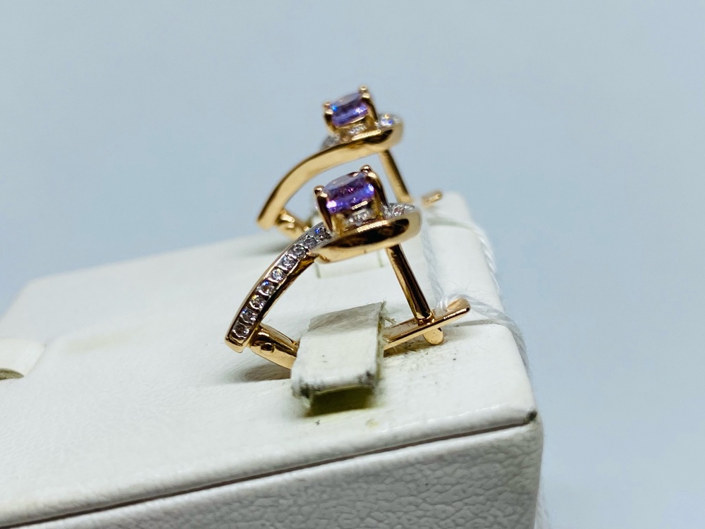 СЕРЬГИ С КАМНЯМИ (Au 585)