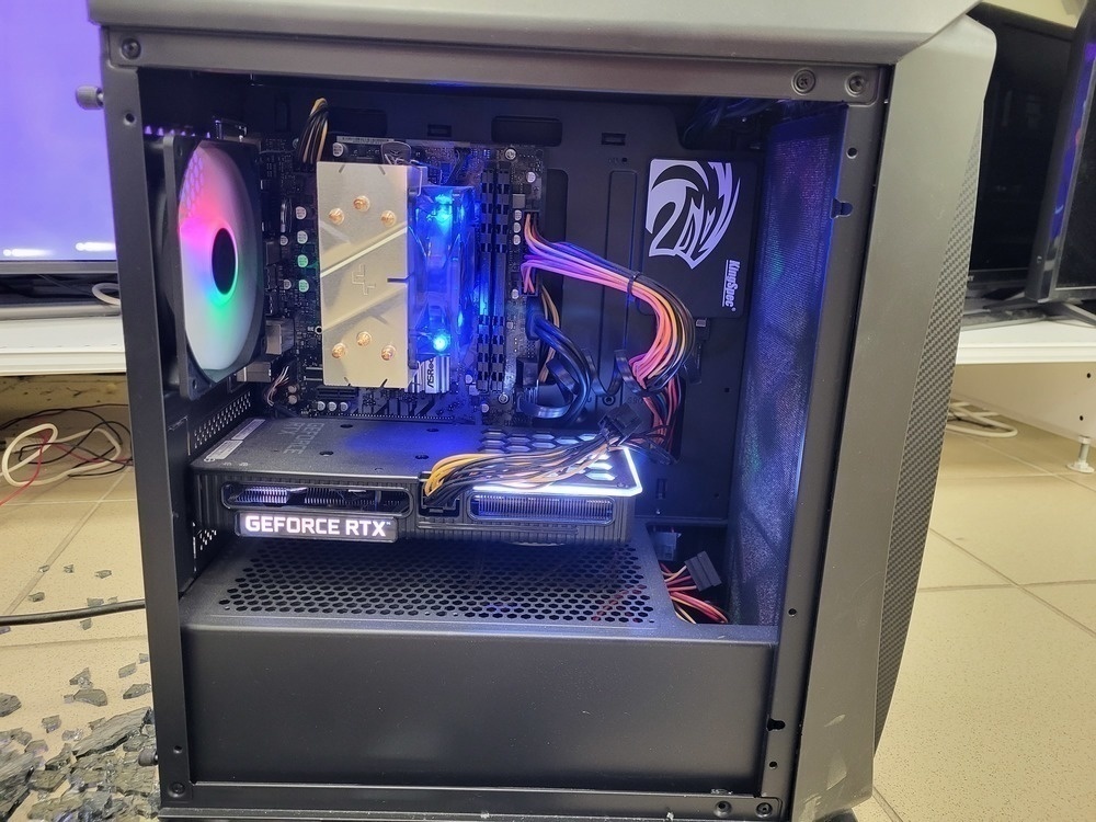 Системный блок Aero Cool;  Core I5-11400F, GeForce RTX 3060TI, 16 Гб, 1 Tb, Нет