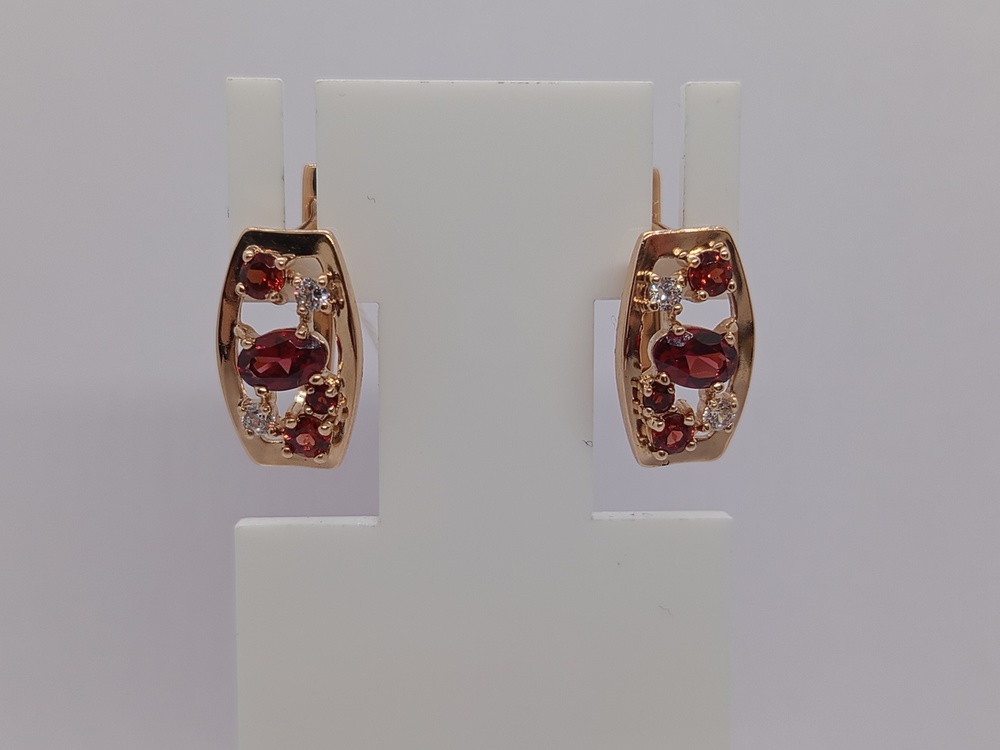 СКМИ585 СЕРЬГИ С КАМНЯМИ (Au 585)