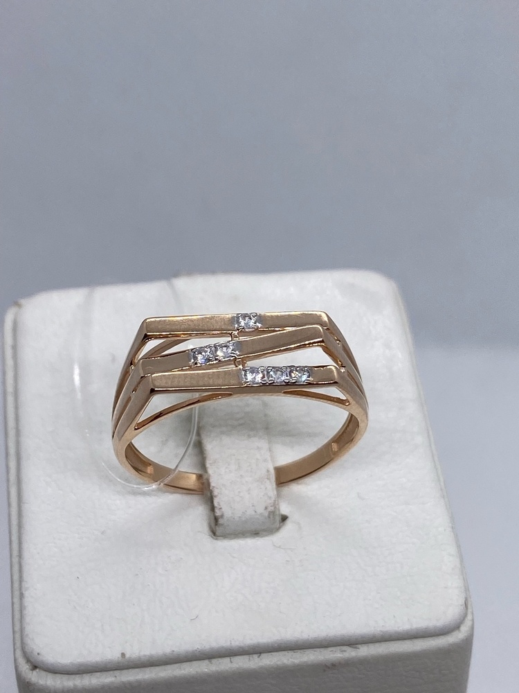 КОЛЬЦО С КАМНЯМИ (Au 585)