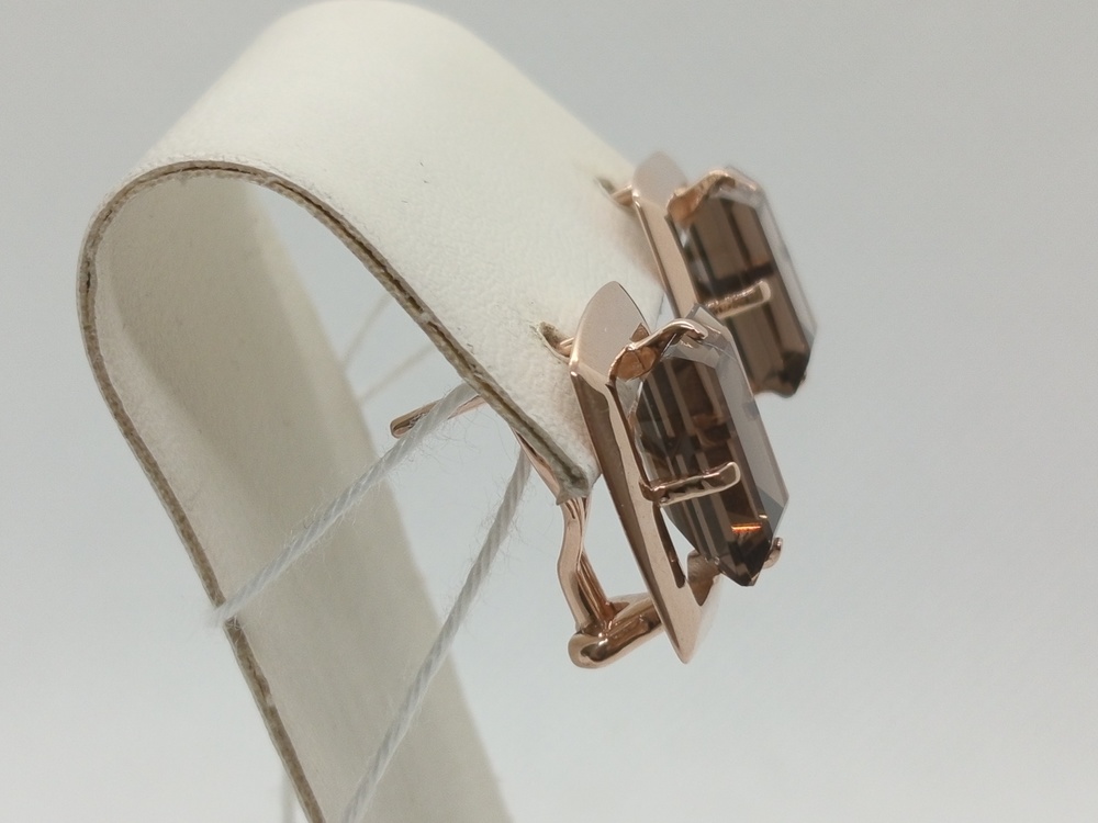 СКМ585 СЕРЬГИ С КАМНЕМ (Au 585)