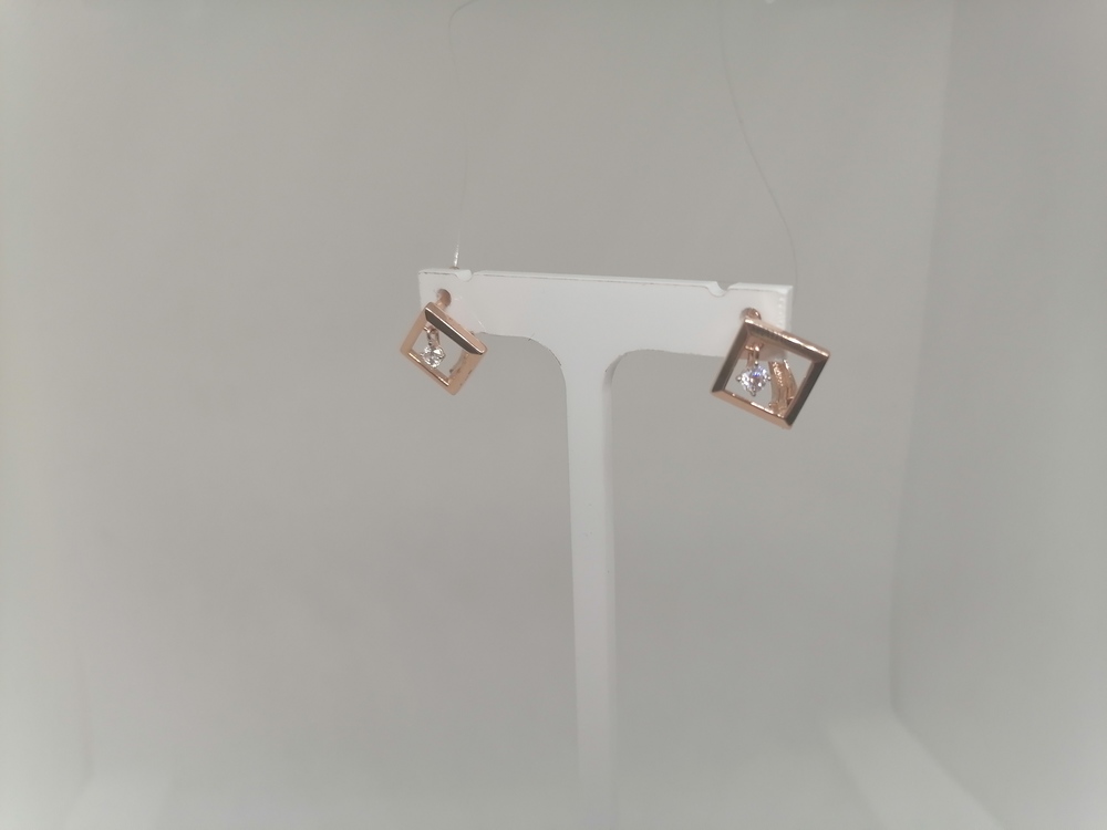 01-218297 СЕРЬГИ С КАМНЕМ (Au 585)