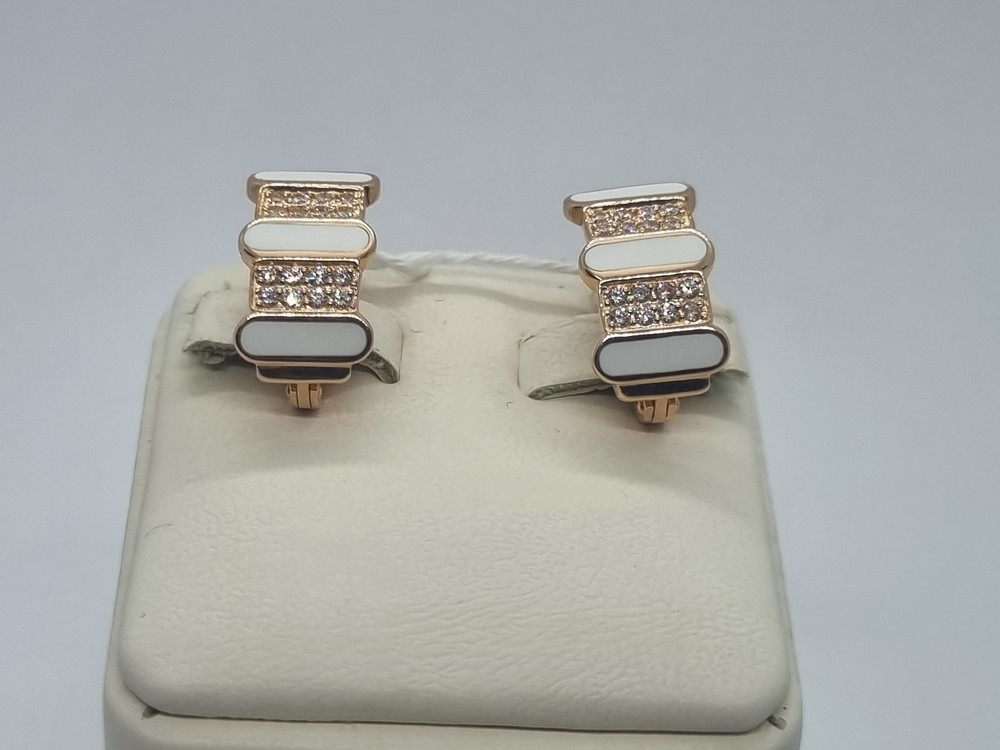 СКМИ585 СЕРЬГИ С КАМНЯМИ (Au 585)