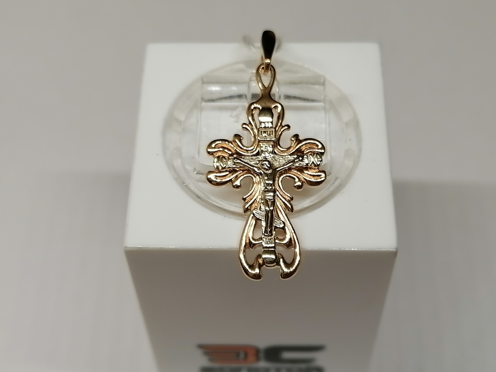 ПОДВЕСКА КРЕСТ БЕЗ КАМНЯ (Au 585)