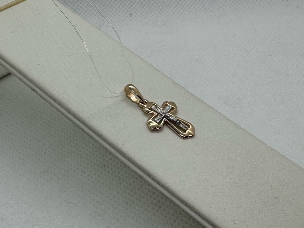 ПОДВЕСКА КРЕСТ без камня (Au 585)