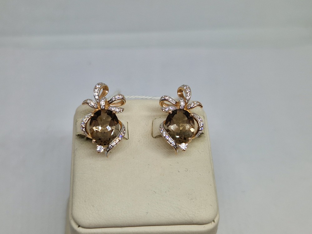 СКМИ585 СЕРЬГИ С КАМНЯМИ (Au 585)