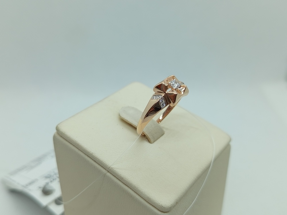 КОЛЬЦО С КАМНЯМИ (Au 585)