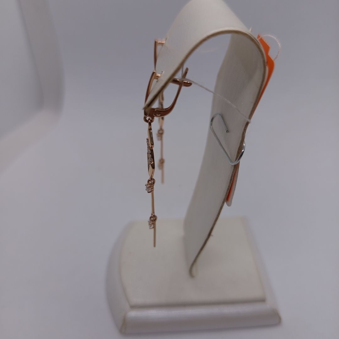 СКМИ585 СЕРЬГИ С КАМНЯМИ (Au 585)