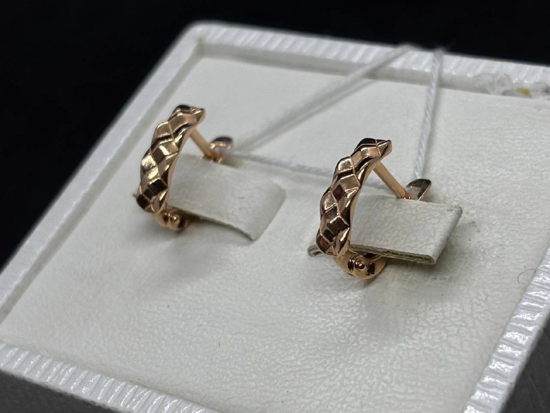 СБКМ585 СЕРЬГИ БЕЗ КАМНЯ (Au 585)