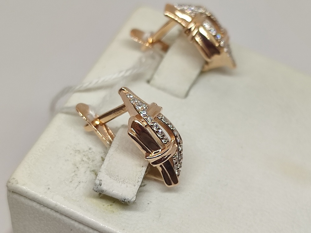 СКМИ585 СЕРЬГИ С КАМНЯМИ (Au 585)