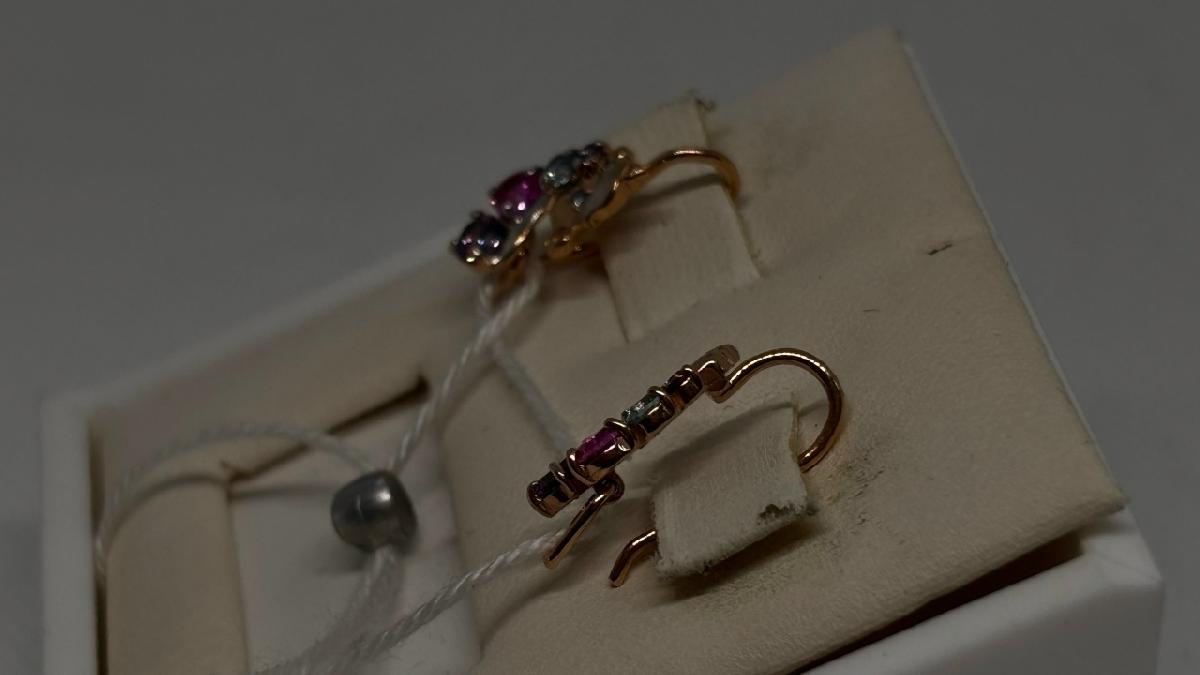 СЕРЬГИ С КАМНЯМИ (Au 375)