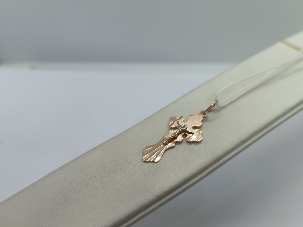 ПОДВЕСКА КРЕСТ БЕЗ КАМНЯ (Au 585)