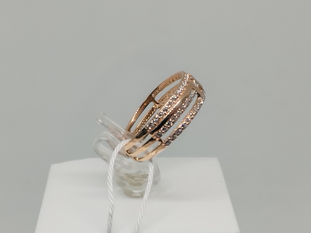 КОЛЬЦО С КАМНЯМИ (Au 585)