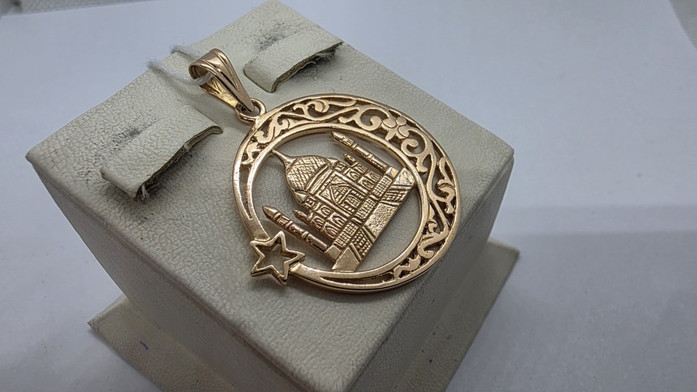 ПОДВЕСКА МЕЧЕТЬ БЕЗ КАМНЯ (Au 585)