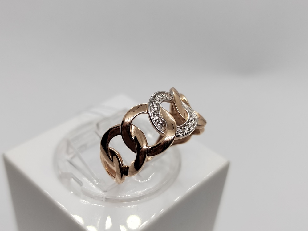 КОЛЬЦО С КАМНЯМИ (Au 585)