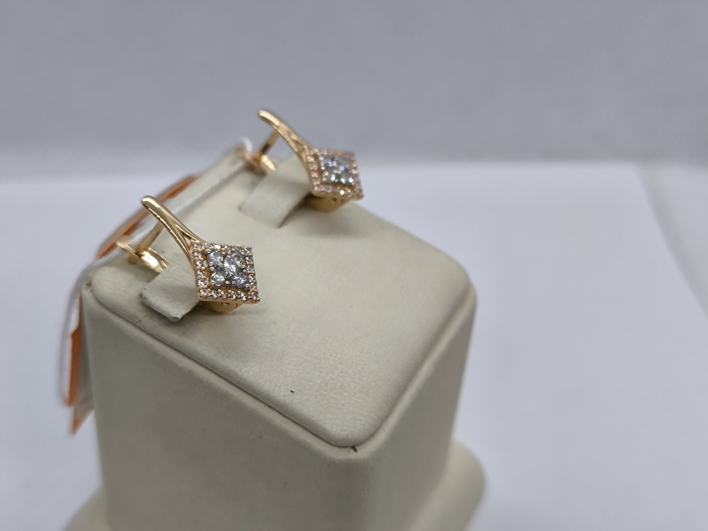 СКМИ585 СЕРЬГИ С КАМНЯМИ (Au 585)