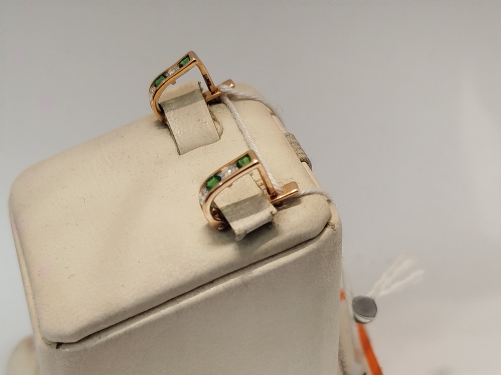 СКМИ585 СЕРЬГИ С КАМНЯМИ (Au 585)