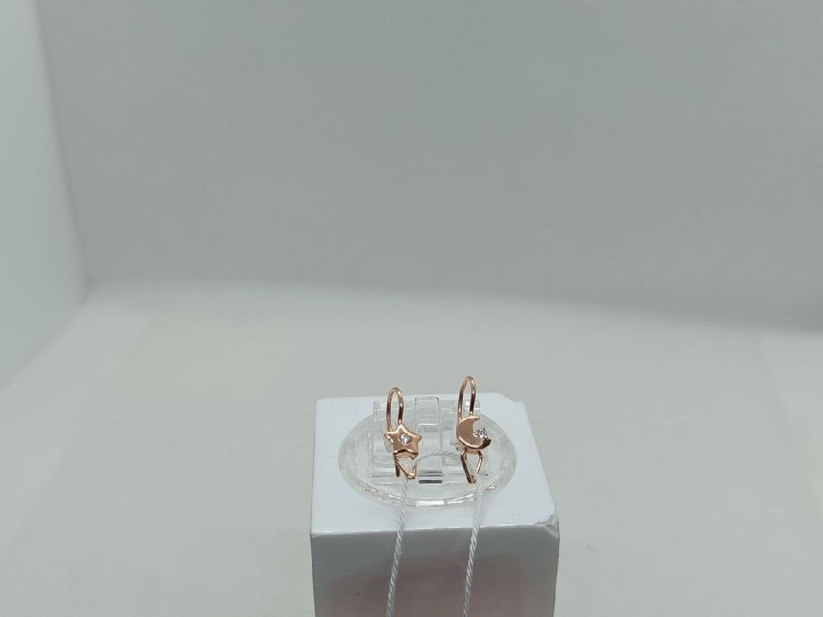 СКМ585 СЕРЬГИ С КАМНЕМ (Au 585)