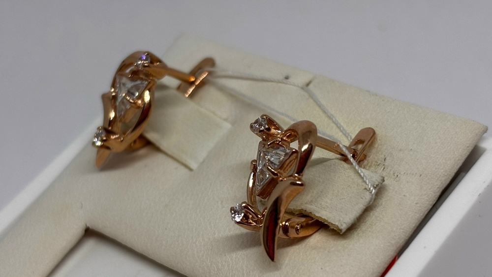 СЕРЬГИ С КАМНЯМИ (Au 585)