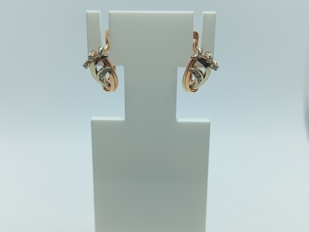 СКМИ585 СЕРЬГИ С КАМНЯМИ (Au 585)