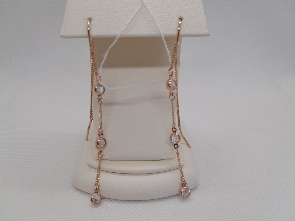 СЕРЬГИ ПРОДЕВКИ с камнями (Au 585)