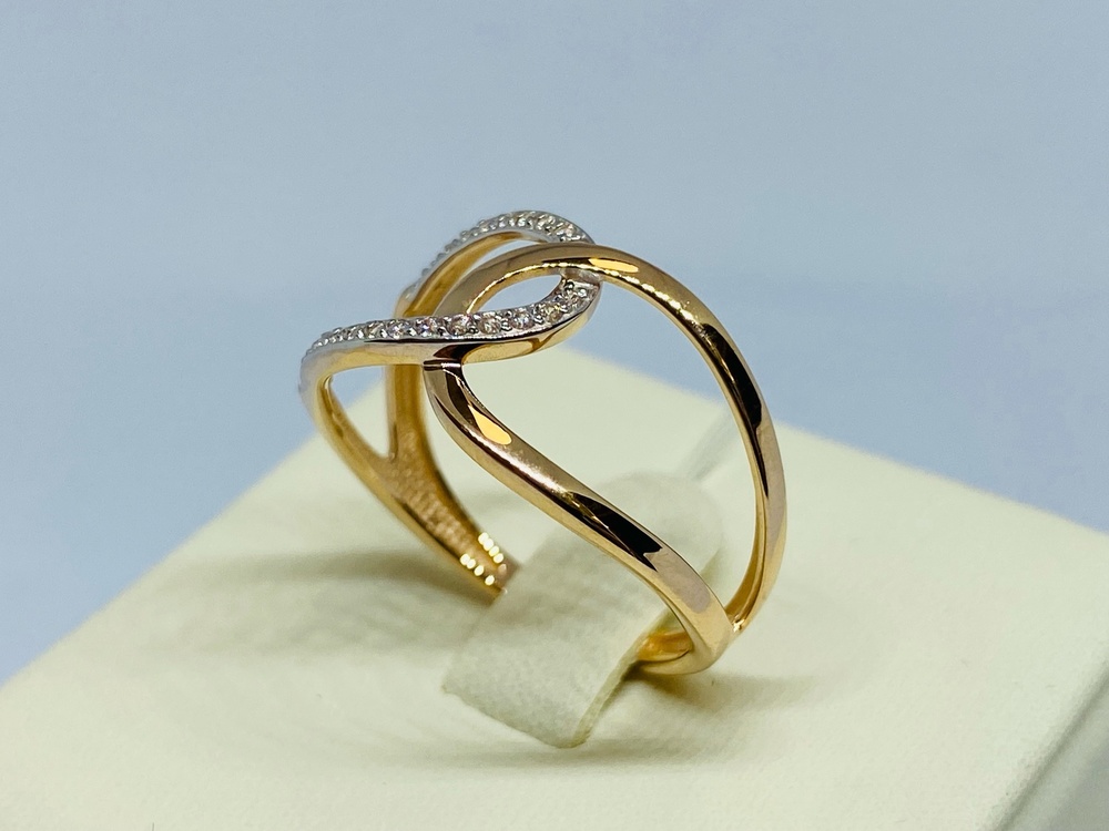 КОЛЬЦО С КАМНЯМИ (Au 585)