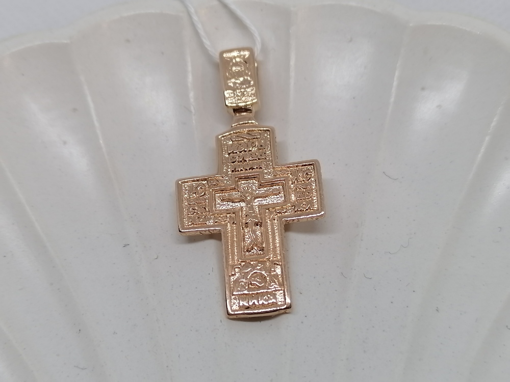 ПОДКБК585 ПОДВЕСКА КРЕСТ БЕЗ КАМНЯ (Au 585)