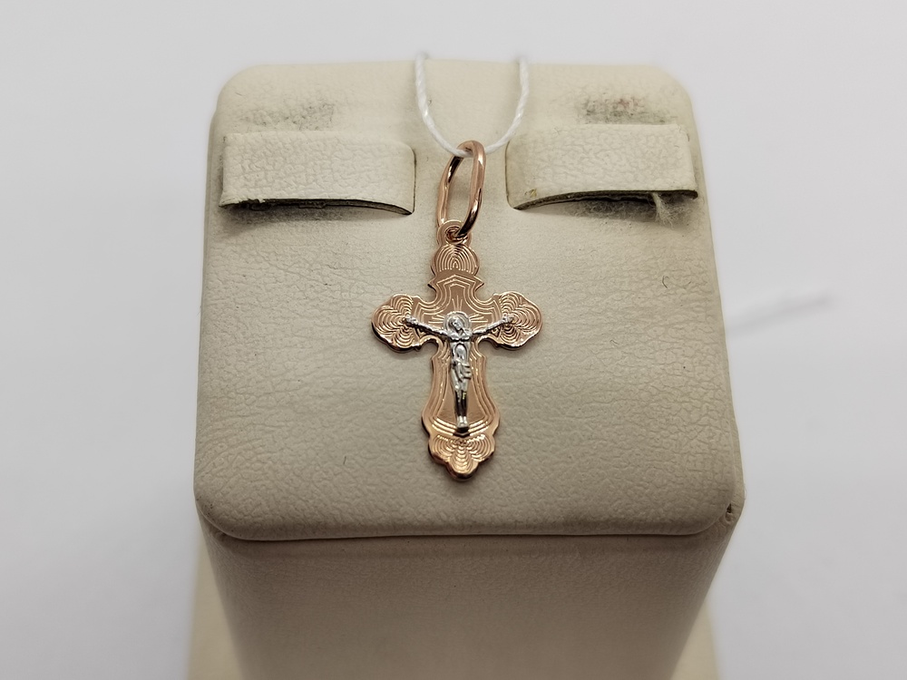 ПОДВЕСКА КРЕСТ без камня (Au 585)