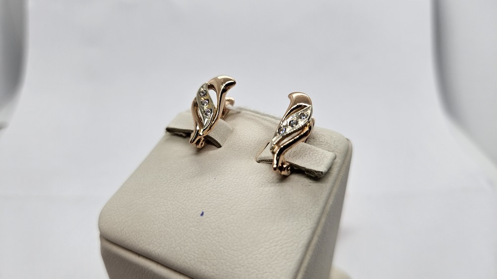 СКМИ585 СЕРЬГИ С КАМНЯМИ (Au 585)