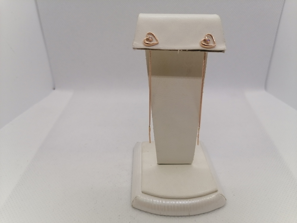 СЕРЬГИ ПРОДЕВКИ с камнем (Au 585)